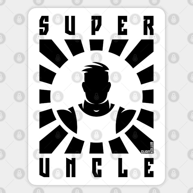 Super Uncle (Rays / Black) Magnet by MrFaulbaum